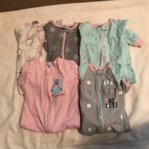 Baby Girl Lot of sleepers